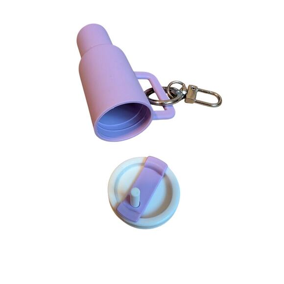 Axolotl, Drink Tumbler and Fuzzy Heart Bag Charm Keychain Bundle New - Picture 3 of 6